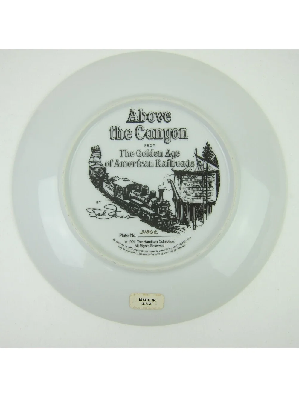 Collectible Plate Train Locomotive Above the Canyon Ted Xaras 8-inch Vintage